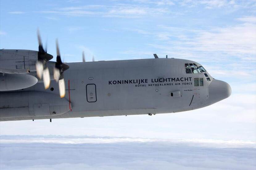 Een C-130 Hercules.