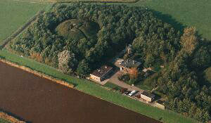 Luchtfoto DPO-locatie Leeuwarden.