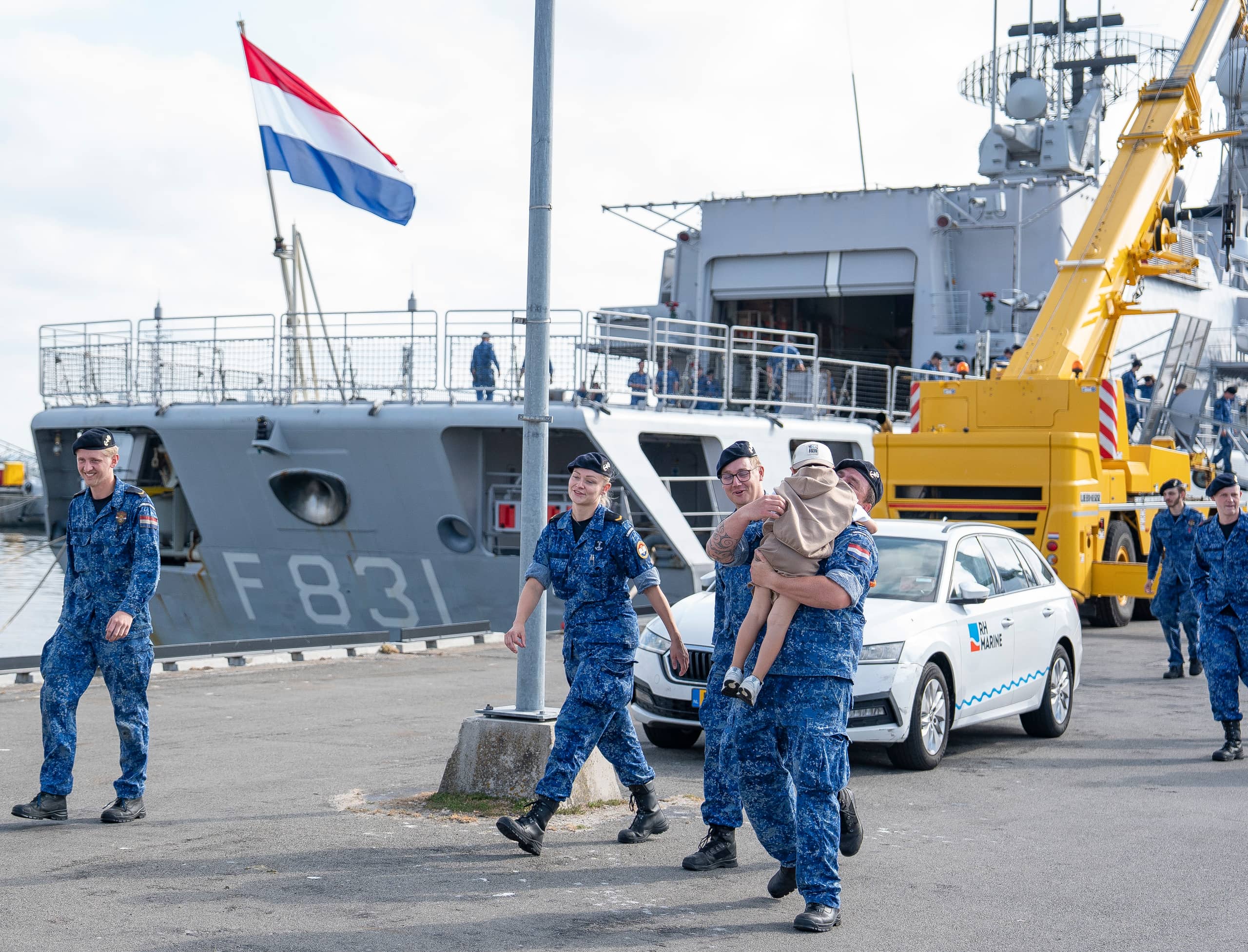 Bemanningsleden van een schip.