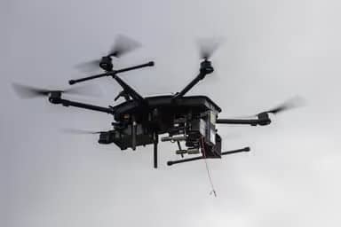 Drone in de lucht.