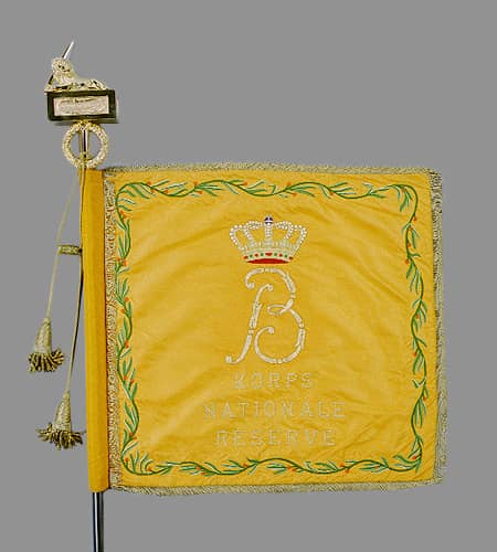 Vaandel Korps Nationale Reserve voorkant.