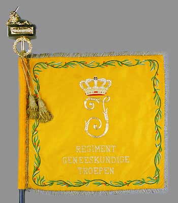 Vaandel Regiment Geneeskundige Troepen voorkant.