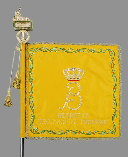 Vaandel Regiment Technische Troepen voorkant.