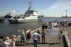 De Snellius komt aan in Den Helder.