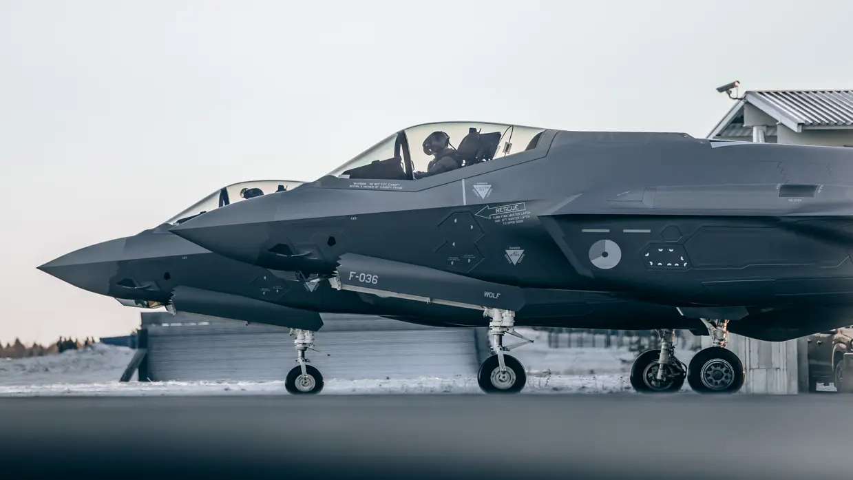 F-35 op vliegbasis Ämari in Estland.
