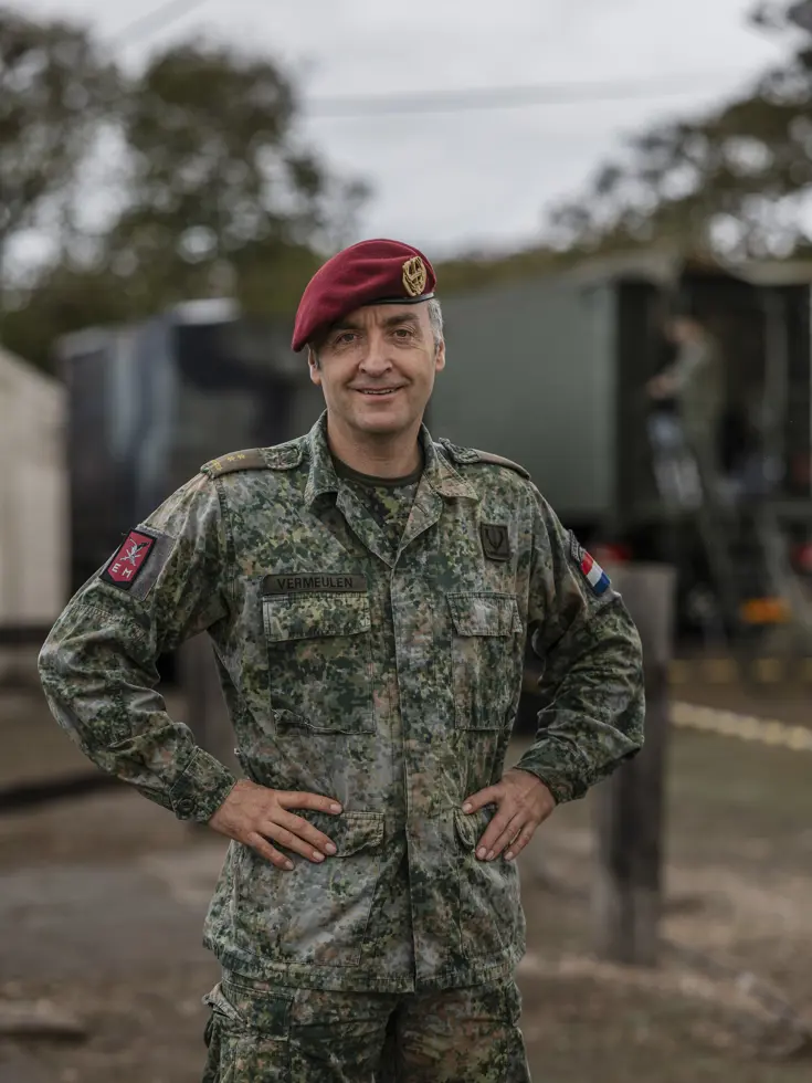 Portretfoto van luitenant-kolonel Vermeulen.