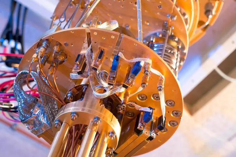 Onderdeel van een quantum-computer