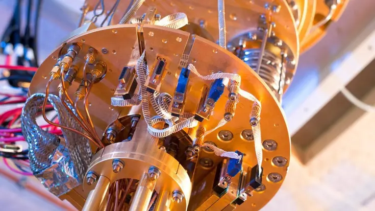 Onderdeel van een quantum-computer