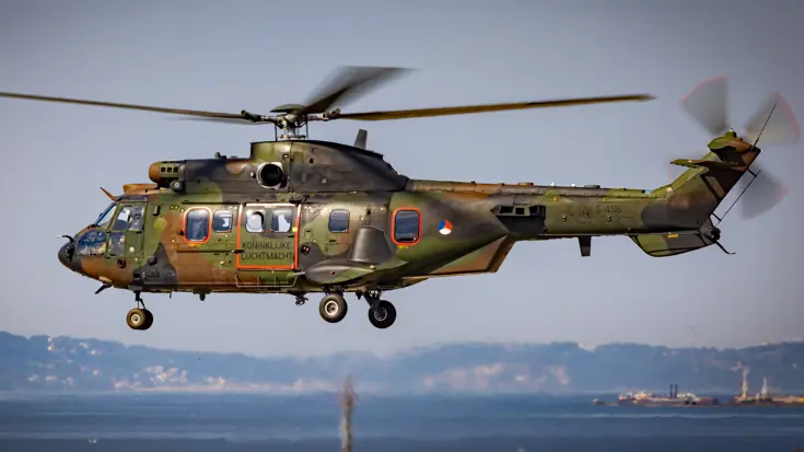 De vernieuwde Cougar-transporthelikopter van de luchtmacht.