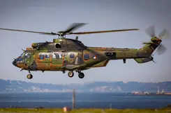 De vernieuwde Cougar-transporthelikopter van de luchtmacht.