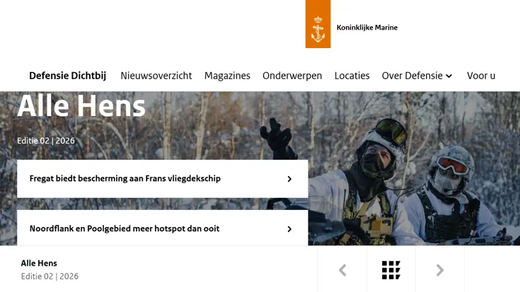 Indexpagina van de nieuwe Alle Hens