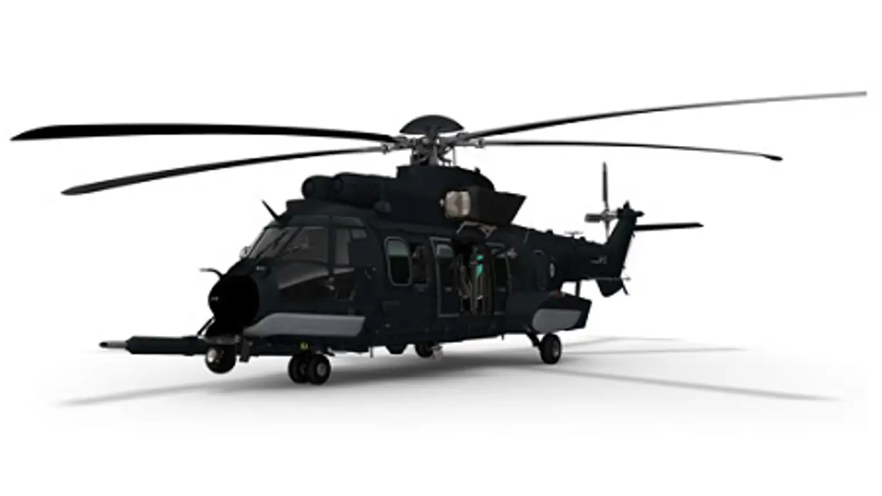 Een visual van de Caracal-helikopter.