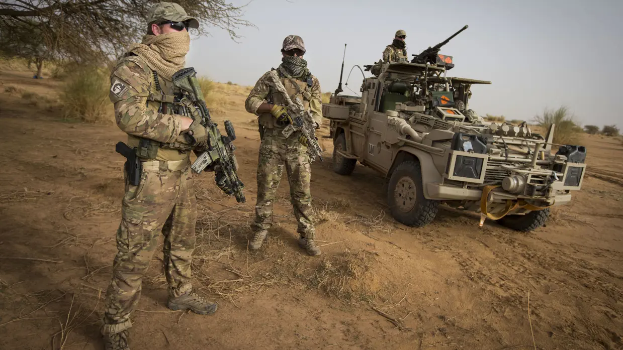 Nederlandse militairen tijdens een patrouille in Noord-Mali.