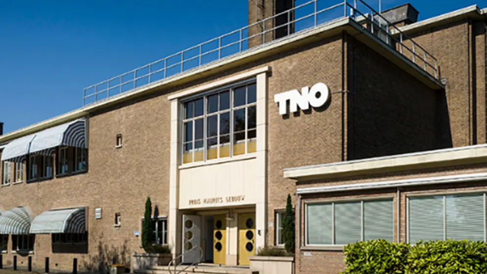 Voorgevel van TNO-pand in Rijswijk.