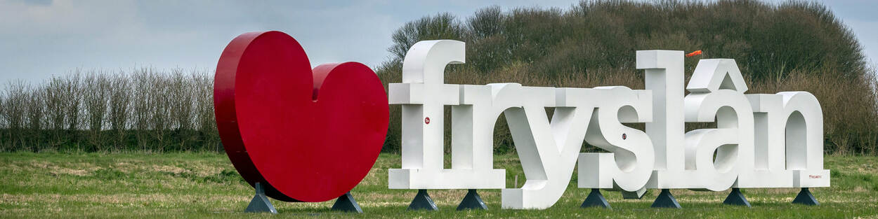 Foto met de tekst 'I love Friesland'.