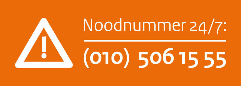 Noodnummer 24/7: (010) 506 15 55. De banner linkt naar de pagina Lekkage DPO-pijpleiding.