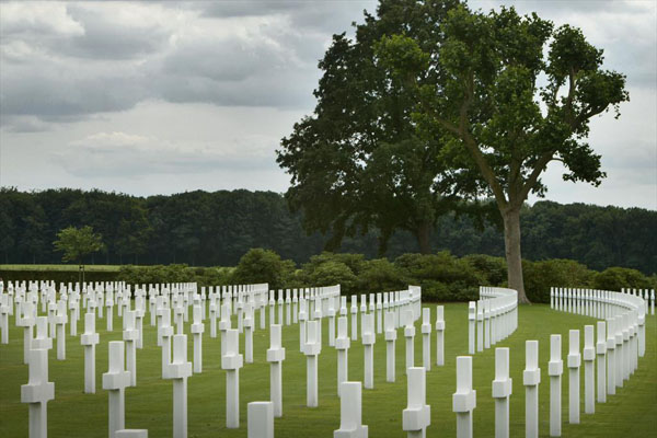 De Amerikaanse begraafplaats in Margraten.