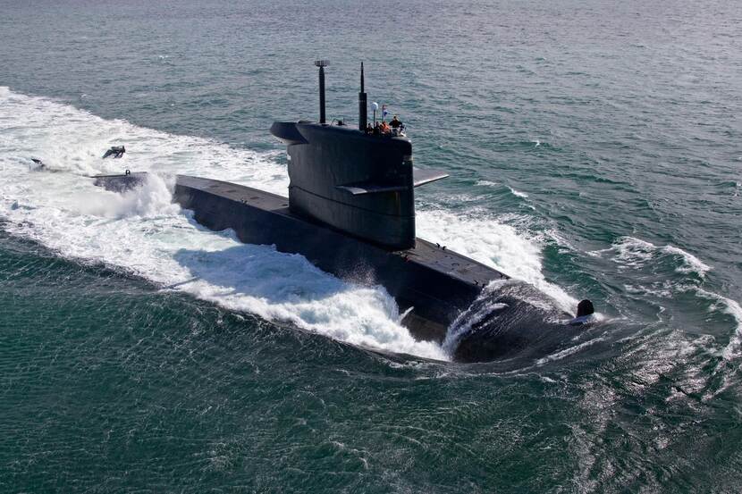 Een onderzeeboot.