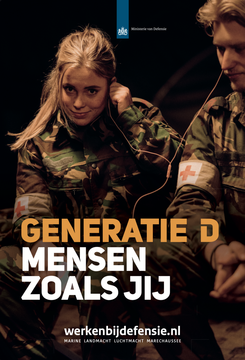 Wervingsfoto met de tekst: Generatie D. mensen zoals jij.