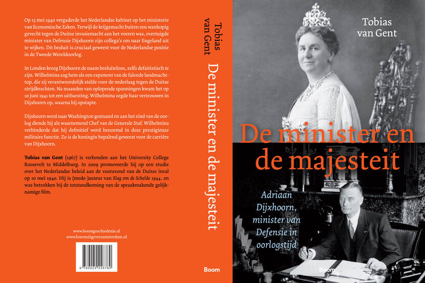 Kaft van het boek met de titel: De minister en de majesteit.