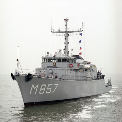 Mijnenjager Zr.Ms. Makkum.