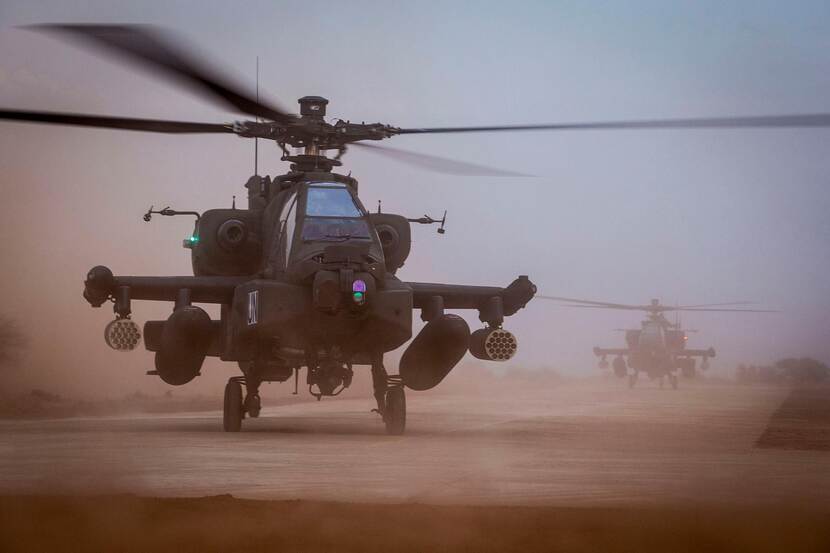 Apache gevechtshelikopters.