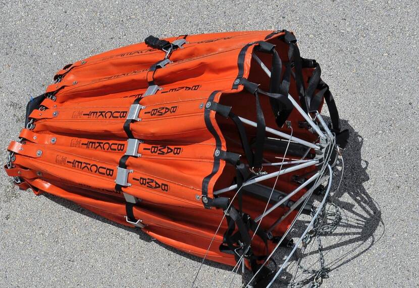 Een 2.500 liter bambi bucket.