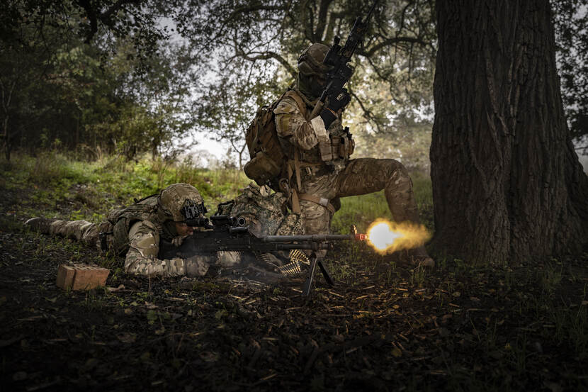 Nederlandse militairen in actie.