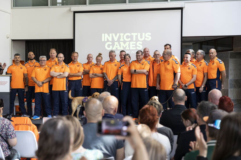Het Nederlandse team voor de Invictus Games 2023.