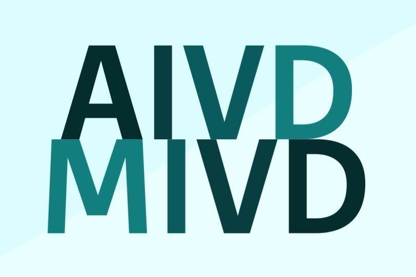 AIVD en MIVD op een lichtblauwe achtergrond.