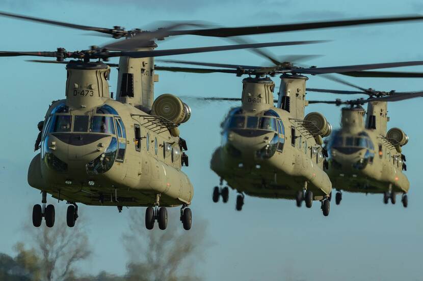 Chinook-transporthelikopters.
