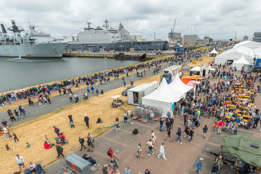 Terrein  Marinedagen van bovenaf.