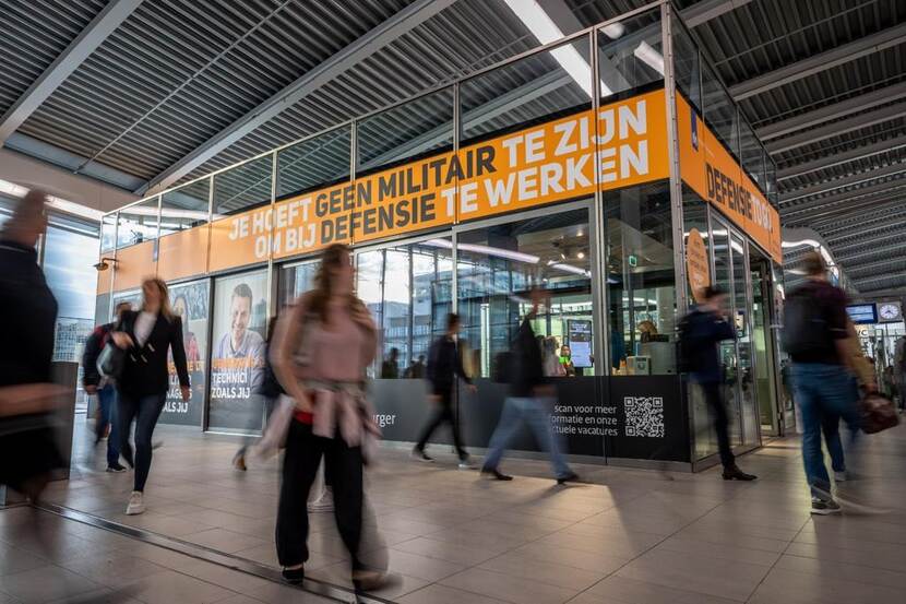 Een kiosk van Defensie.