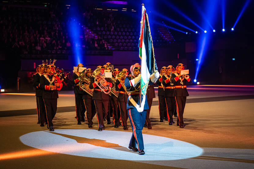 Een Jordaans militair orkest.