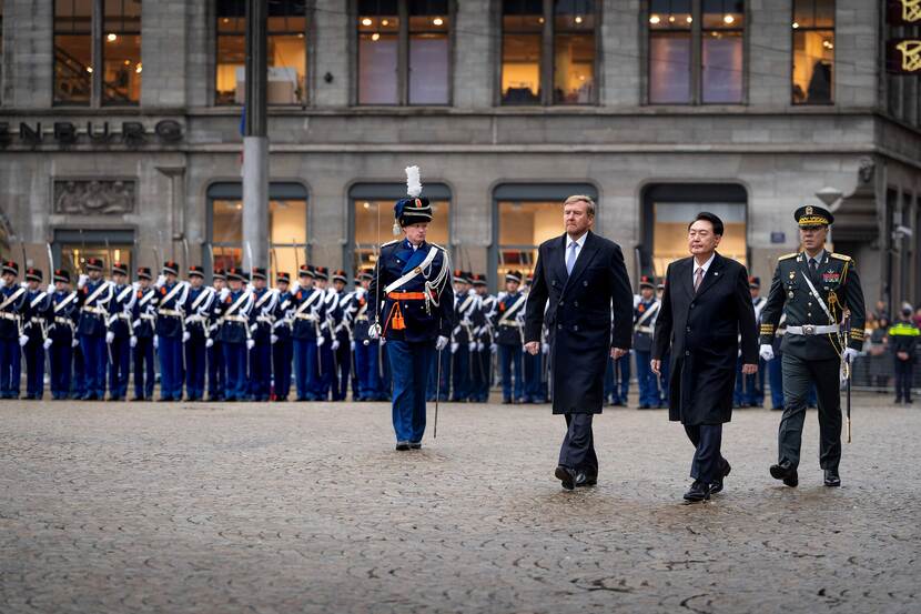 De Koning met de Koreaanse president.