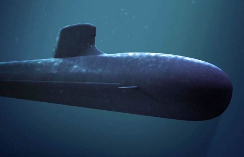 Artist impressie van de nieuwe onderzeeboot.