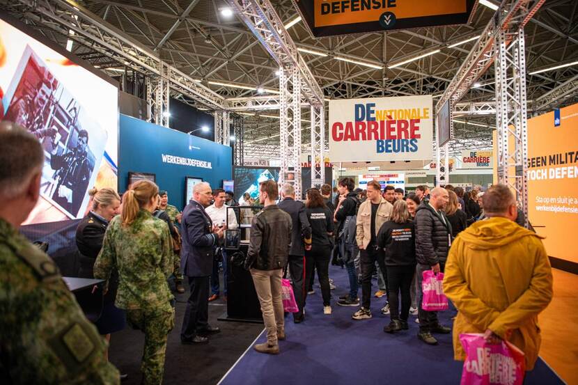 De stand van Defensie op de Nationale Carrièrebeurs.