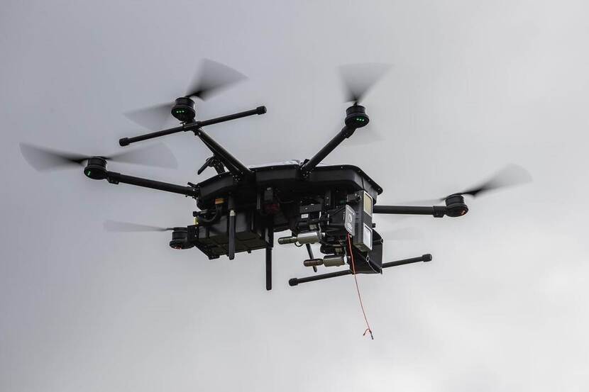 Voorbeeld van een drone.