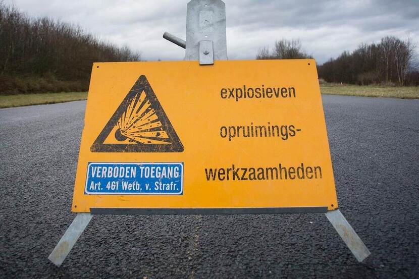 Verkeersbord Explosieven Opruimingsdienst