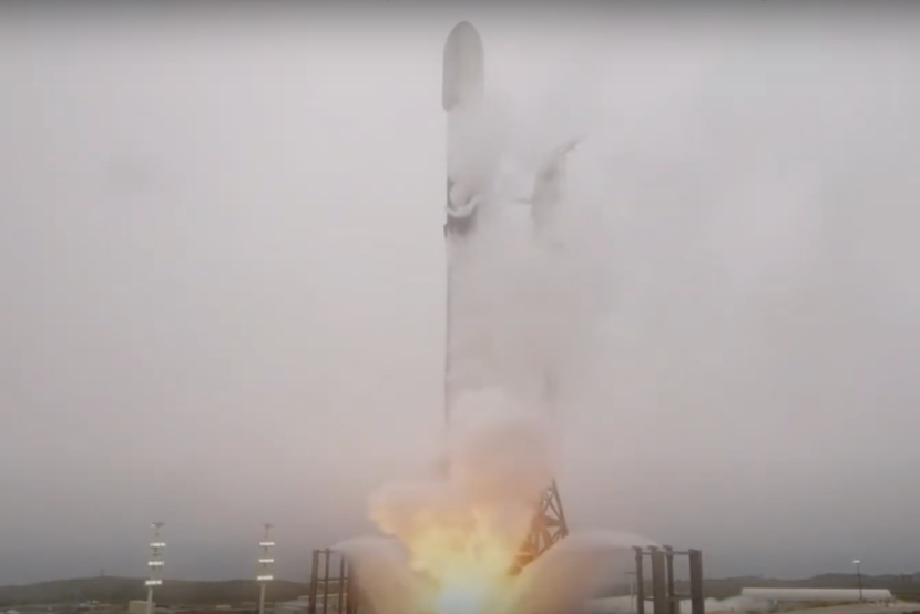 Lancering van een satelliet.