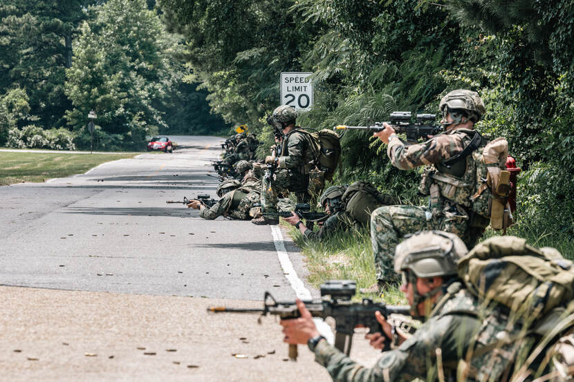 Mariniers in actie.