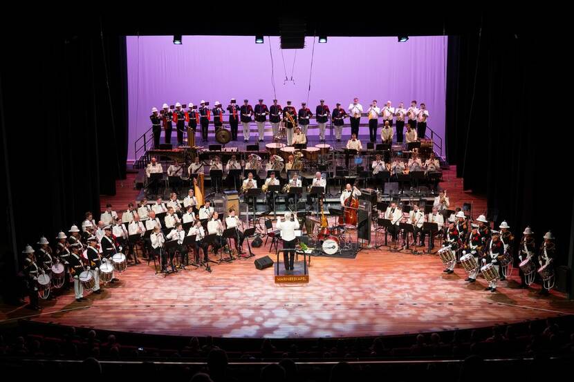 Archieffoto van de Marinierskapel in 2023.