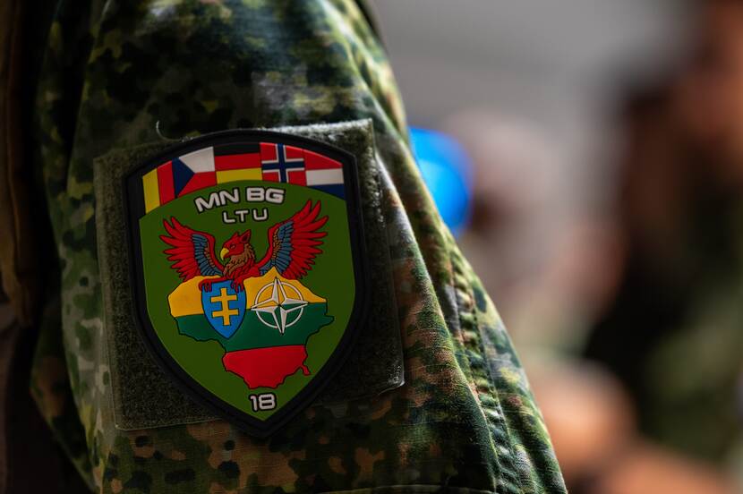 Mouwembleem Multinational Battlegroup Lithuania.