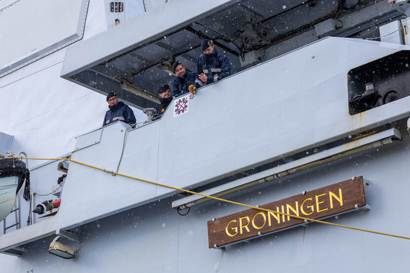 Zr.Ms. Groningen weer aangemeerd.