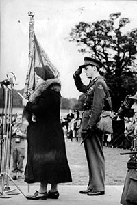 Koningin Wilhelmina. Archieffoto: ministerie van Defensie.