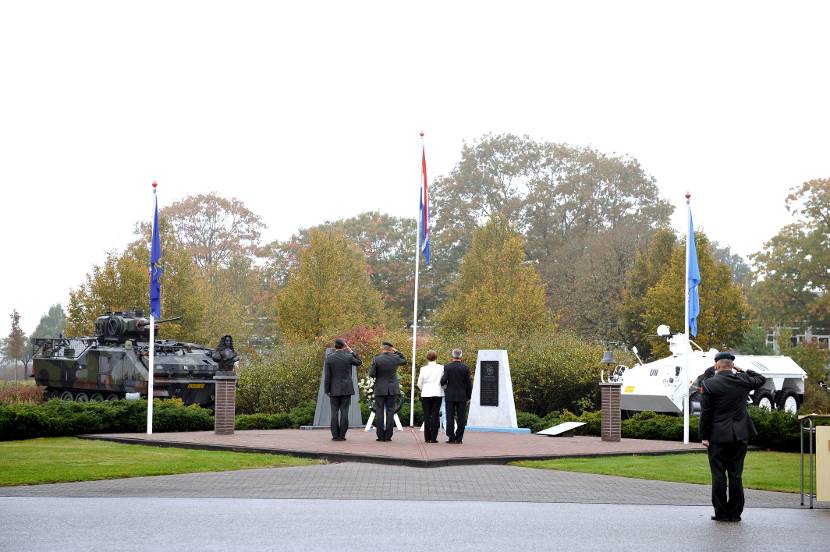 Herdenking bij het JWF-monument (voorheen Libanon-monument).