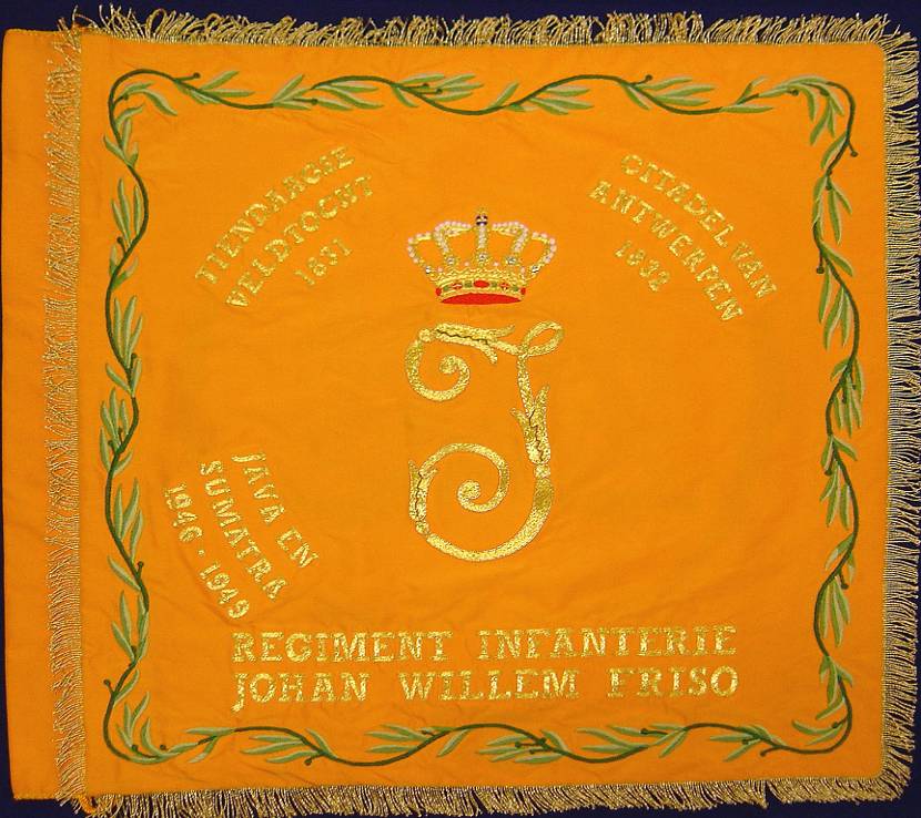 Vaandel Regiment Infanterie Johan Willem Friso.