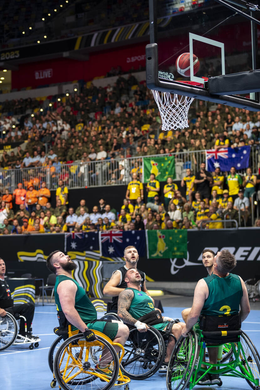 Rolstoel basketbal: Australisch team in actie.