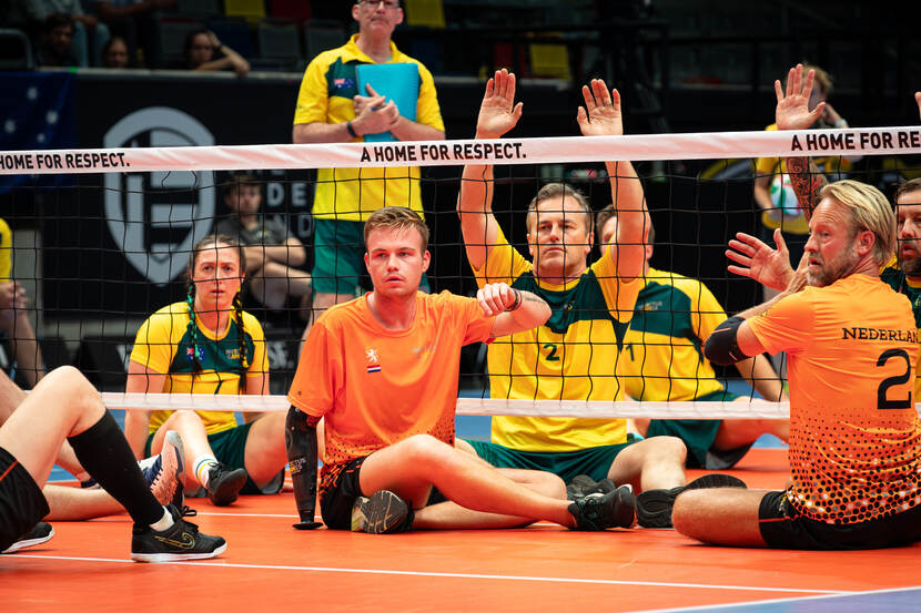 Zitvolleybal: Nederland tegen Australië.