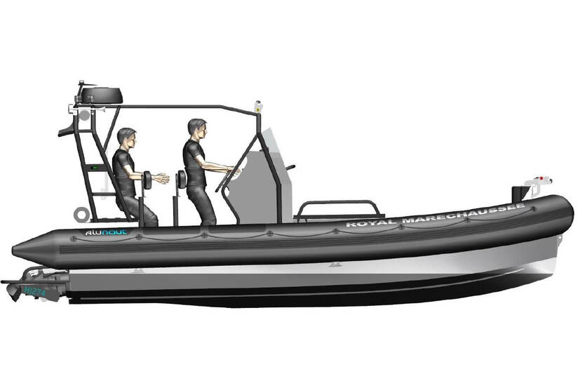 Artist impression van de nieuwe RHIB.